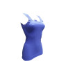 Basic Cotton Canotta Cotone Costine Spallina Pizzo